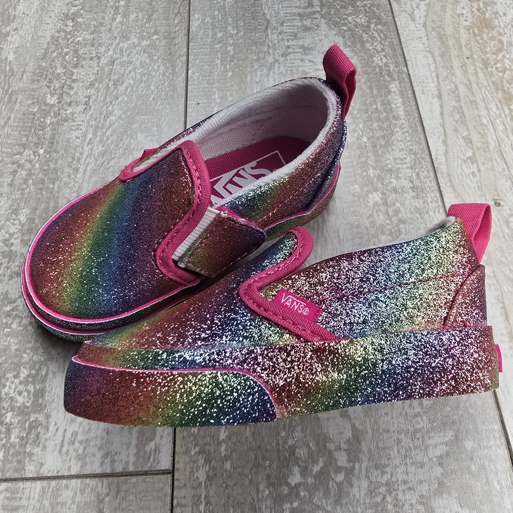 Vans Slip On Velcro Rainglow Toddler - Picture 3 of 9